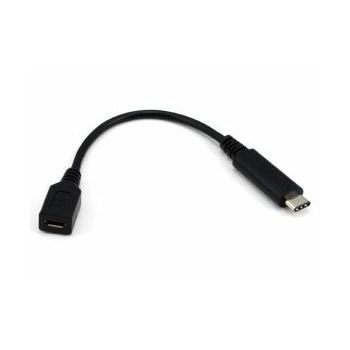 NaviaTec USB 2.0 C muški na Micro B ženski kabel, 1m, crni