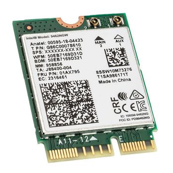 Intel Dual-Band Wireless-AC 9462, WLAN + Bluetooth 5.1 Adapter - M.2/A-E-key, CNVi 9462.NGWG.NV