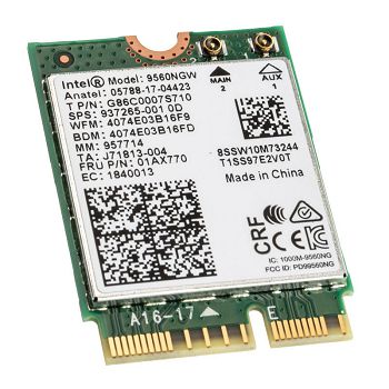 Intel Dual-Band Wireless-AC 9560 vPro, WLAN + Bluetooth 5.1 Adapter - M.2/A-E-Key, CNVi 9560.NGWG