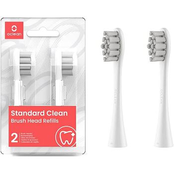 Oclean Standard two attachments for an electric toothbrush white