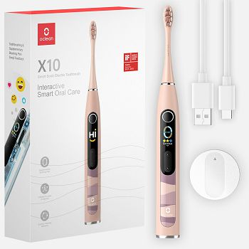 Oclean X10 electric sonic toothbrush pink