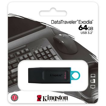 Kingston DataTraveler Exodia, USB 3.2 Typ A - 64 GB DTX/64GB