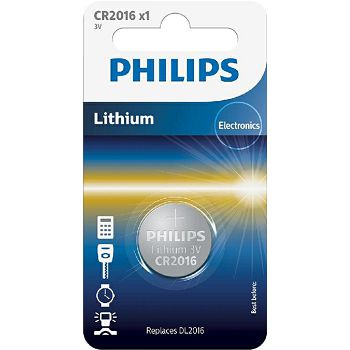 PHILIPS battery CR2016, 3V