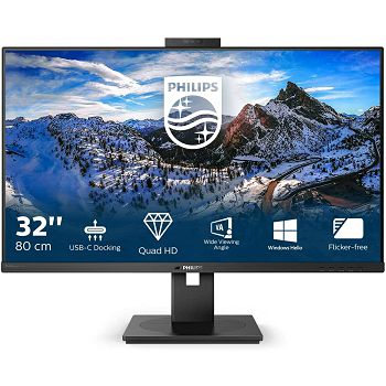Philips 326P1H 31.5 "IPS QHD monitor with USB-C" docking "for laptop and built-in webcam