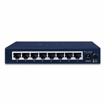 Planet 8-Port GbE RJ45 Switch (Metal Case), unmanaged