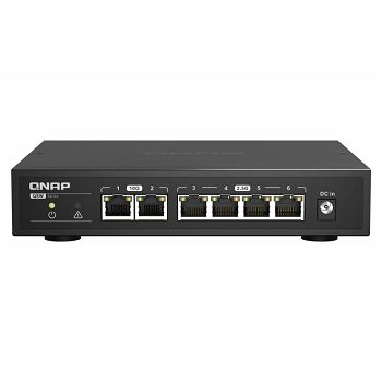 QNAP network 6 port switch 2x10Gb, 4x 2.5Gb RJ45