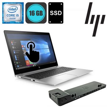 HP EliteBook 850 G5 TOUCH i5-8350U, 16GB, 250GB SSD + Docking station