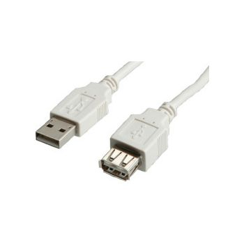 STANDARD USB2.0 kabel TIP A-A M/F, 1.8m, bež (produžni)