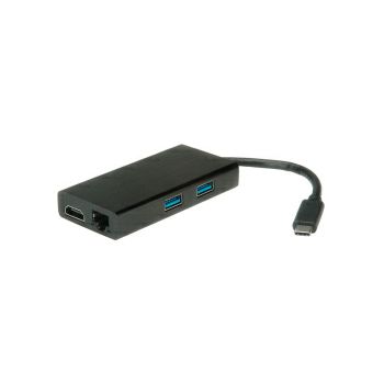 STANDARD USB TIP C Docking Station 1×HDMI/2×USB 3.2 Gen 1/1×Fast Ethernet LAN, crni