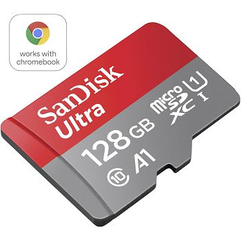SanDisk Ultra microSDXC 128GB + SD Adapter 140MB/s A1 Class 10 UHS-I