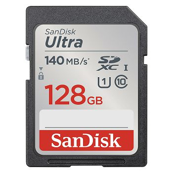 SanDisk Ultra 128GB SDXC memory card 140MB/s