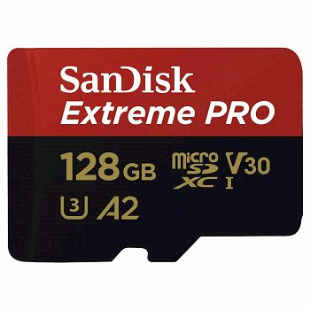 SanDisk Extreme PRO microSDXC 128GB + SD Adapter up to 200MB/s &amp; 90MB/sA2 C10 V30 UHS-I U3