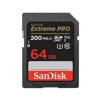 SanDisk Extreme PRO 128GB SDXC Memory Card + 2 years RescuePRO Deluxe up to 200MB/s & 90MB/s Read/Write speeds, UHS-I, Class 10, U3, V30