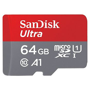 SanDisk Ultra microSDXC 64GB + SD Adapter 140MB/s A1 Class 10 UHS-I