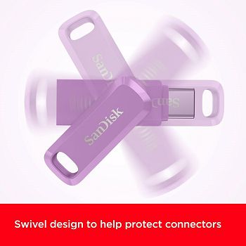 SanDisk USB 128GB Ultra Dual Drive Go USB Type-C 400MB/s lavender