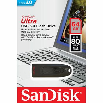 Sandisk Ultra 64GB USB3.0 black memory stick