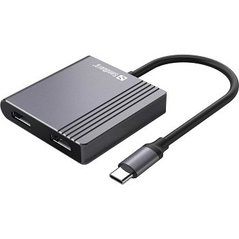 Sandberg USB-C 2xHDMI + USB + Power Delivery docking station for 2 monitors