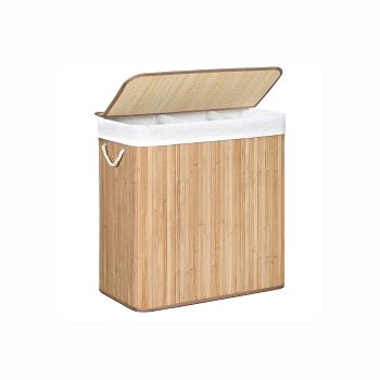 SONGMICS laundry basket Bamboo 3 x 50L