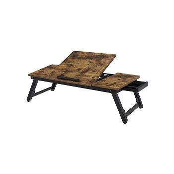 SONGMICS Laptop table RUSTIC with drawer rustic