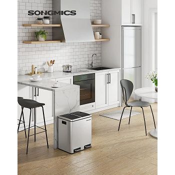 SONGMICS waste separation bin 2x15L
