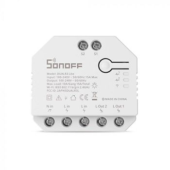 SONOFF smart switch Wi-Fi 2-channel, motor control for DUAL3LITE roller shutters