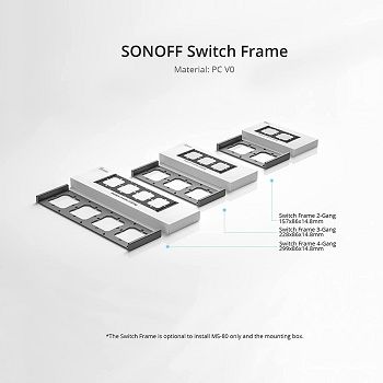 SONOFF switch frame type M5-80, 4 switches