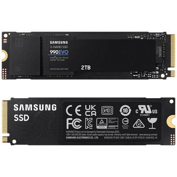 Samsung 990 EVO Series NVMe SSD, PCIe 4.0 M.2 Typ 2280 - 2 TB-MZ-V9E2T0BW