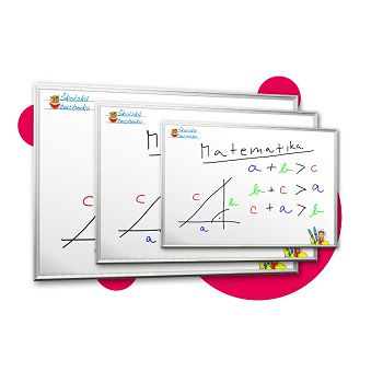 Tabuľa 300x120cm, biela univerzálna Softline;keramický magnetický povrch