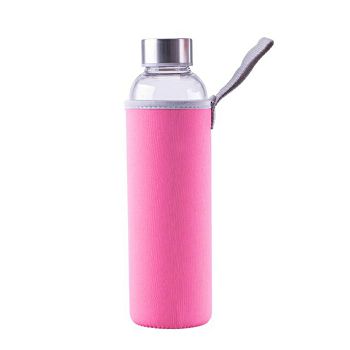 Steuber glass bottle in a 550ml case, pink