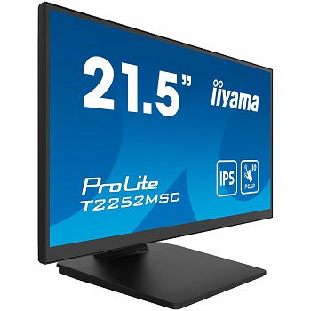 IIYAMA Monitor LED T2252MSC-B2 21.5" IPS TOUCH Capacitive 1920 x 1080, 250 cd/m², 1000:1, 5ms, Touch points 10, Touch method stylus, finger, glove, Touch interface	USB, HDMI x1, DisplayPort x1, Speake