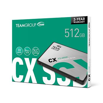 Teamgroup 512GB SSD CX2 3D NAND SATA 3 2.5 "