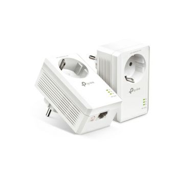 TP-Link AV1000 Powerline Gigabit mrežni adapter, 1000Mbps, dodatna strujna utičnica, HomePlug AV2 (duplo pakiranje)