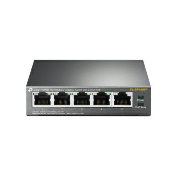 TP-Link 5-port Desktop preklopnik (Switch), 5×10/100M RJ45 ports + 4 PoE ports, metalno kućište (58W)