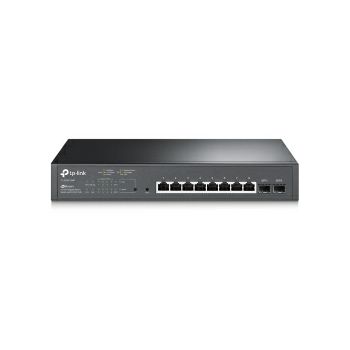 TP-Link JetStream 10-port Gigabit PoE+ Smart preklopnik (Switch), 8×10/100/1000M RJ45 ports + 2×SFP ports (150W)