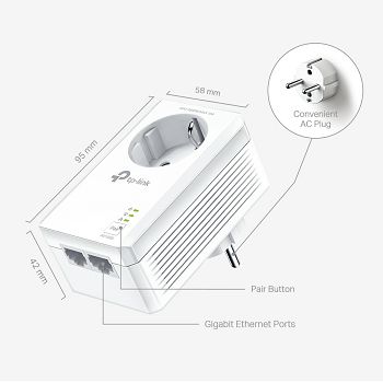 TP-LINK TL-PA7027P KIT AV1000 2xGigabit powerline adapter