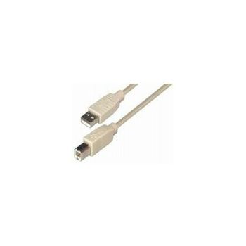 Transmedia USB 2.0 AB, Beige, 5m