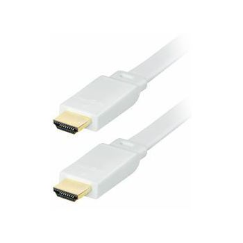 Transmedia High Speed HDMI-cable with Ethernet, Flat cable, 5m White