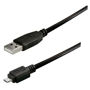 Transmedia USB typeA plug-Micro USB typeB 1m