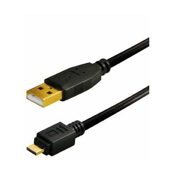 Transmedia USB typeA plug-Micro USB typeA Gold Plated Plug