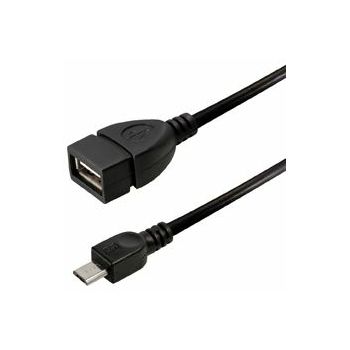 Transmedia OTG USB type A jack to USB type Micro B plug