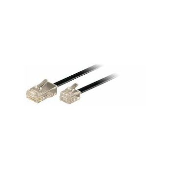 Transmedia Connecting Cable Western 8 4 to 6 4, 3m, Black