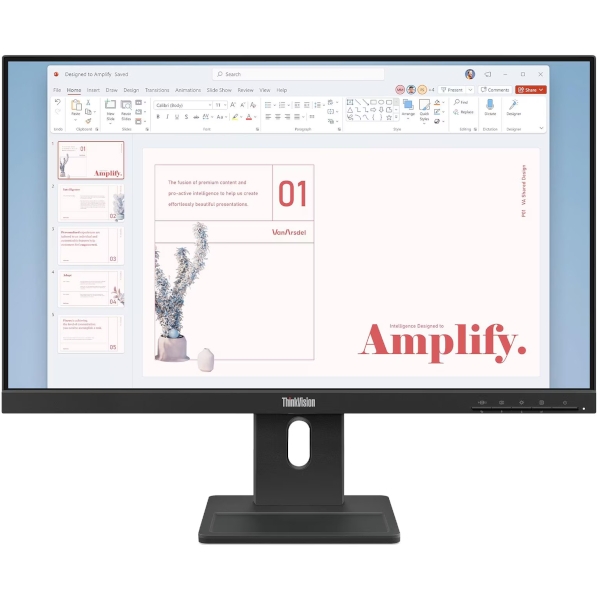 Monitor LENOVO ThinkVision E24-40 23,8" / WLED / IPS / 100Hz / 4ms / black - adjustable stand
