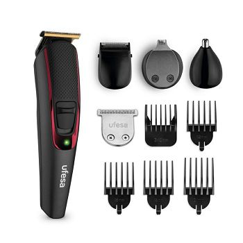 Ufesa hair clipper with Titanium Pro facial care set