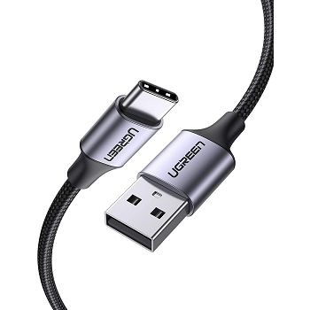 UGREEN USB 2.0 A to USB-C cable 0.25m (black) - polybag