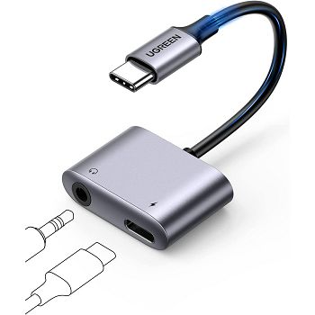 Ugreen USB C to 3.5mm headphone adapter and 2 in 1 charging