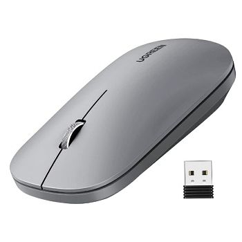 Ugreen wireless silent, thin and light mouse 2.4GHz, 400DPI light gray - box