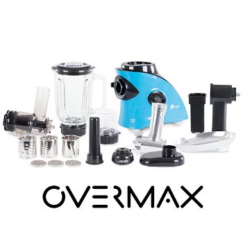 Overmax Home MultiDo 6u1 kuhinjski robot za kobasice, meso, sokovnik - plavi