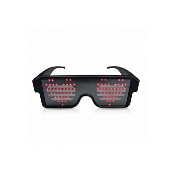 iDance Party naočale, 8 LED načina uzorka, crvena