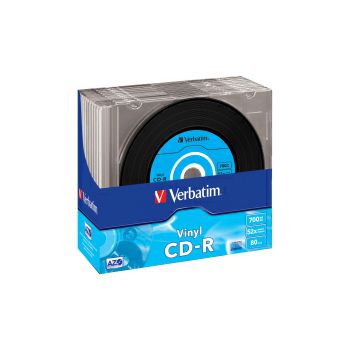 CD-R Verbatim 700MB 48× Datalife Plus Vinyl Look 10 pack Slimcase