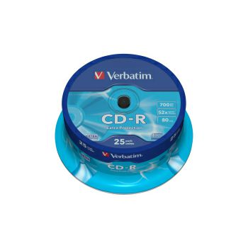 CD-R Verbatim 700MB 52× DataLife 25 pack spindle EP